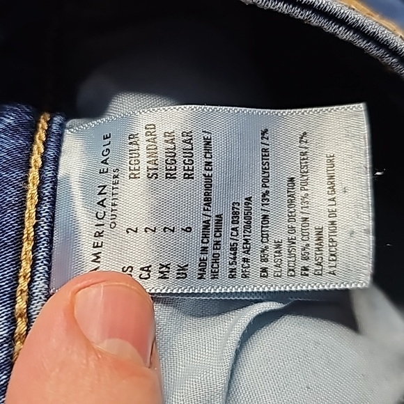 AMERICAN Eagle next level stretch size 2 high rise jeggings - Picture 8 of 8